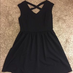 Black knee length dress